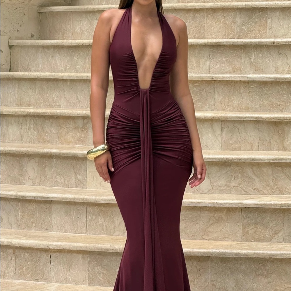 Babyboo Rosetta Maxi Dress in Cherry Lacquer - Picture 4 of 5